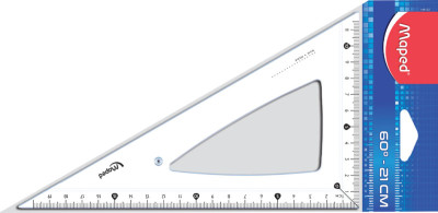 Maped Equerre Cristal 60 degrés, longueur côté de l'angle