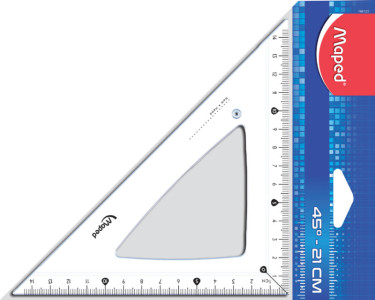 Maped Equerre Cristal 60 degrés, longueur côté de l'angle