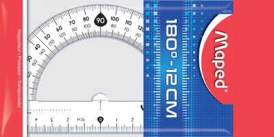 Maped rapporteur 180 degrés, 120 mm, en plastique