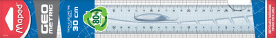 Maped règle plate Geometric, 300 mm, en plastique, avec