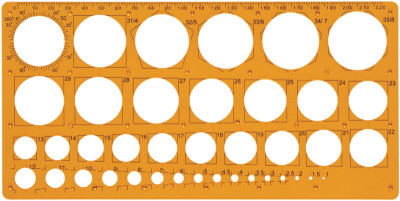 Maped trace-cercles pairs et impairs de 1 à 35 mm,39 cercles
