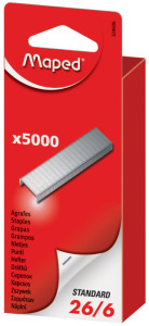 Maped Agrafes 19 1/4, 6 mm, zinguées, grand paquet