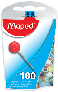 Maped Epingles de signalisation, taille 5,couleurs assorties