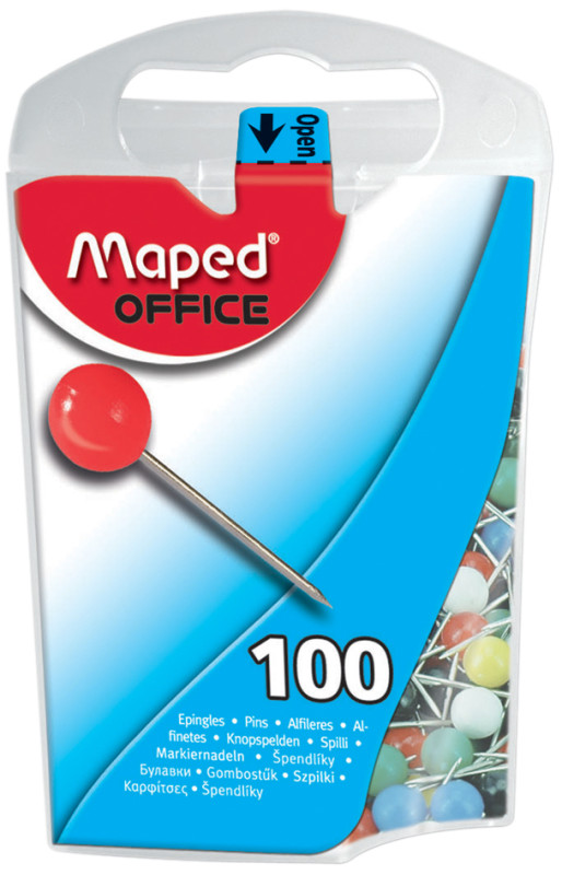 Maped Epingles de signalisation, taille 5,couleurs assorties