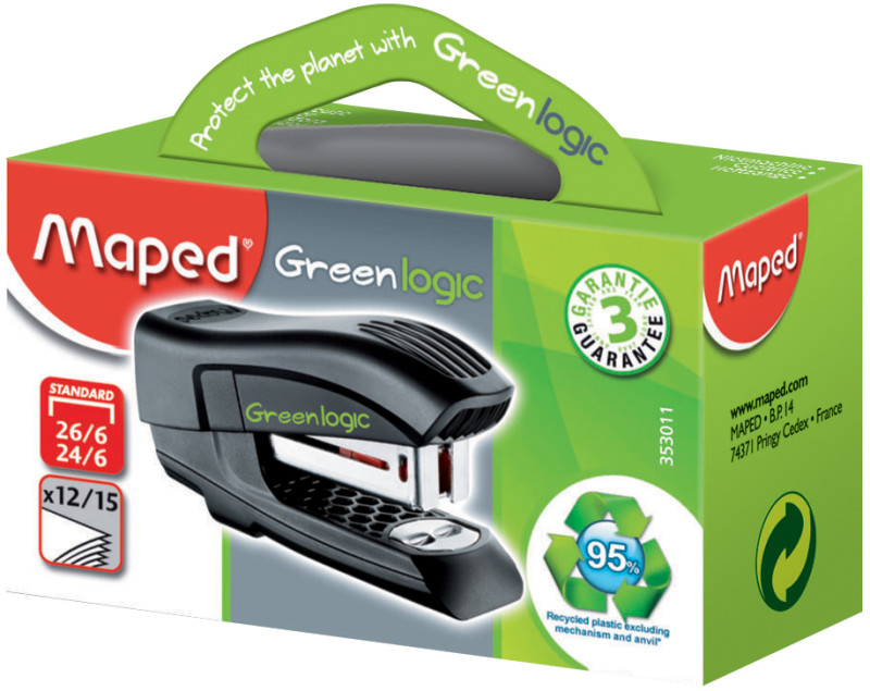 Maped Agrafeuse Mini Standard Greenlogic, noir