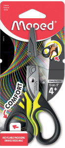 Maped Ciseaux Sensoft 3D Fluo, rond, longueur: 135 mm