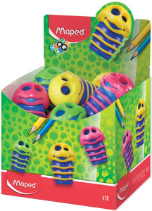 Maped Taille-crayons avec réservoir Croc Croc, présentoir