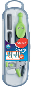 Maped boîte de compas Graphic 360 degrés, avec anneau