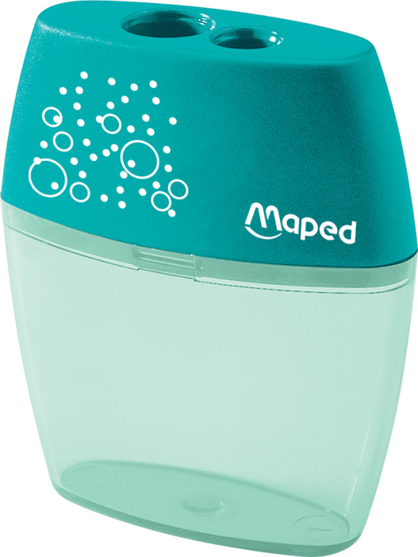 Maped double taille-crayon Shaker, couleurs assorties