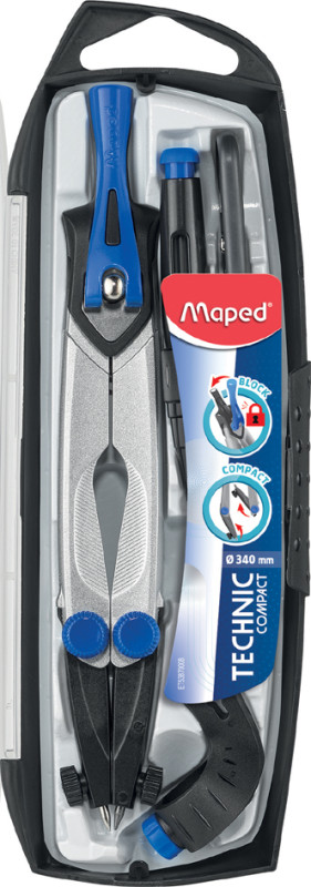 Maped compas scolaire Technic Concept, set de 5 pièces,