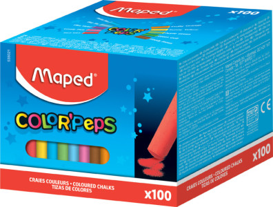 Maped craie pour tableau COLOR'PEPS,ronde,couleurs assorties