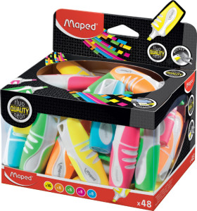 Maped Surligneur FLUO'PEPS Soft Pocket, présentoir de 48