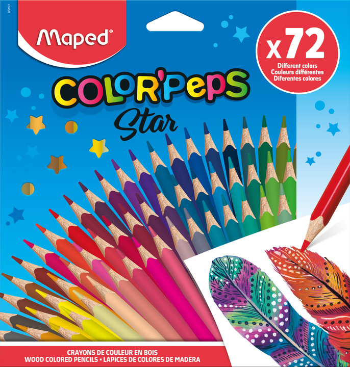 Maped Crayons de couleur COLOR'PEPS, triangulaire, étui 36