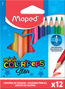 Maped Crayons de couleur COLOR'PEPS Mini, étui en carton de