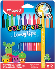 Maped Feutre COLOR'PEPS, étui en carton de 24, largeur du