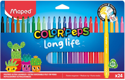 Maped Feutre COLOR'PEPS, étui en carton de 24, largeur du