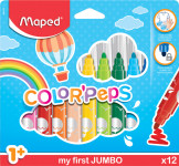 Maped Feutre COLOR'PEPS JUMBO, étui carton de 12,