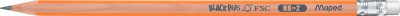 Maped Crayon BLACK'PEPS, avec gomme, degré de dureté: HB