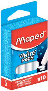 Maped craie pour tableau WHITE'PEPS, rond, blanc,