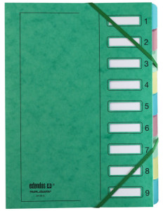 extendos Trieur à élastique série 237, 9 touches, vert