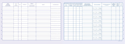 ELVE Registre unique du personnel & des stagiaires, 48 pages