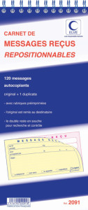 ELVE Carnet de messages reçus, 120 messages repositionnables