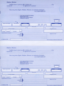 ELVE Ramette de traites normalisées, 2 par feuille