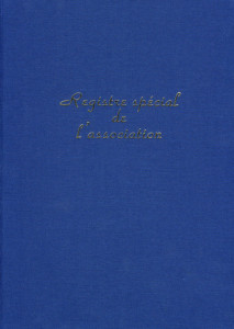 ELVE Registre spécial de l'Association, 297 x 210 mm