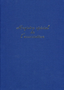 ELVE Registre spécial de l'Association, 297 x 210 mm