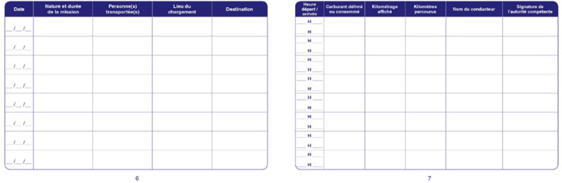 Elve Carnet de bord pour véhicules de service 150 x 215 mm