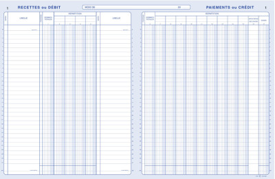 ELVE Piqûre comptable Caisse/Banque/CCP, 240 x 320 mm