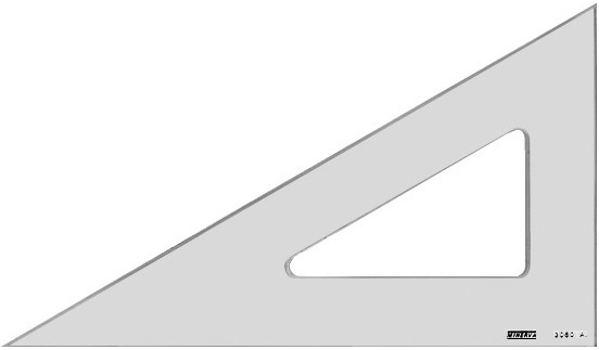 Maped 244421 Equerre de dessin 45 degrés, Hypothénuse: 210 mm, incassable