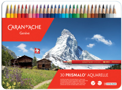 CARAN D'ACHE crayons de couleur PRISMALO, étui métal de 12