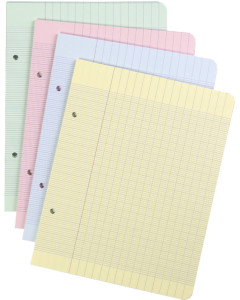 Clairefontaine Feuillets mobiles perforés couleur, A4, séyès