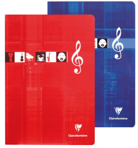 Clairefontaine Cahier piqûre Musique & Chant, A4, 48 pages