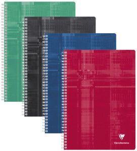 Clairefontaine Cahier à spirale, A4, quadrillé 4x4,100 pages