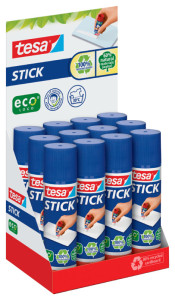 tesa ecoLogo Stick bâton de colle, 20 g, présentoir comptoir