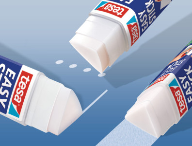 tesa ecoLogo Easy Stick bâton de colle, 25 g, présentoir cmp