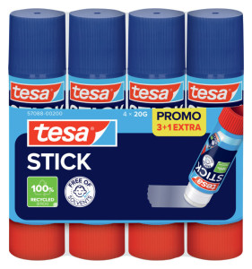 tesa ecoLogo bâton de colle, paquet de 4, 20 g
