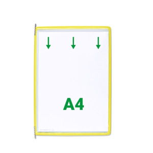 tarifold tdisplay Plaque pochette pivotante, A4, jaune