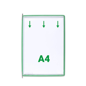 tarifold tdisplay Plaque pochette pivotante, A4, vert