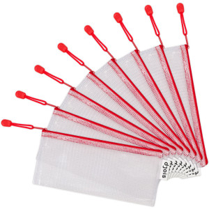 tarifold Pochette à zip ZIPPER, format chéquier, PVC, rouge