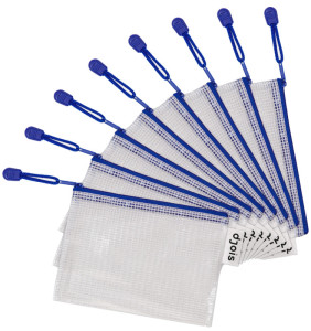 tarifold Pochette à zip ZIPPER, A6, PVC, bleu