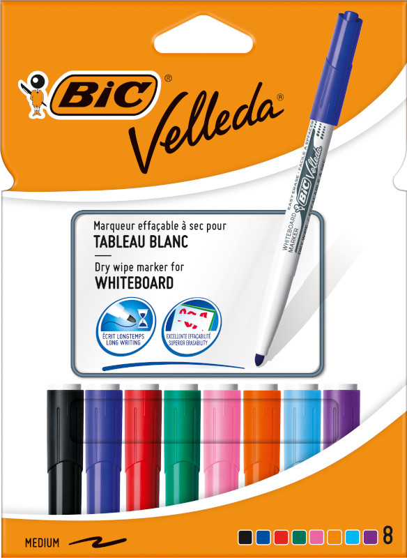 BIC Marqueur pour tableau blanc Velleda 1741, pointe ogive