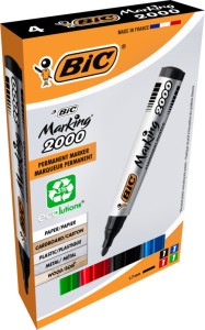 BIC Marqueur permanent 2000 Ecolutions, pointe ogive, étui