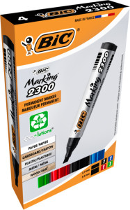 BIC Marqueur permanent 2300 Ecolutions, pointe biseautée,