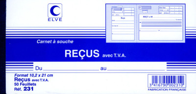 ELVE Carnet à souche 