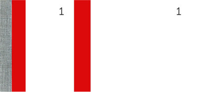 ELVE Bloc vendeur, rouge, dimensions:(L)135 x (H)60 mm,