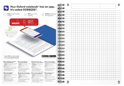 Oxford Cahier à spirale URBAN MIX, A5, quadrillé, 100 pages,