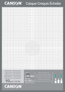 CANSON Papier calque pour dessin technique, A3, 90/95 g/m2